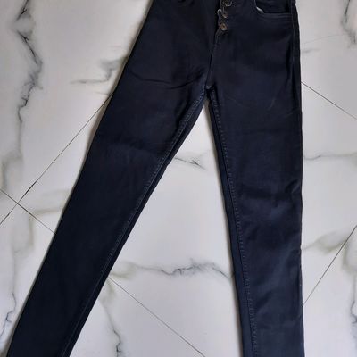 Buy DOLCE CRUDO Blue Denim High Rise Denim Skinny Fit Women's Jeans