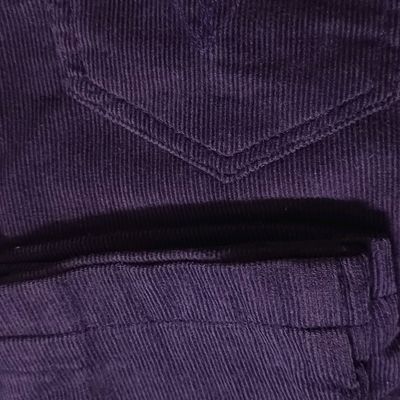 High Waist Purple Corduroy Pants - Gem