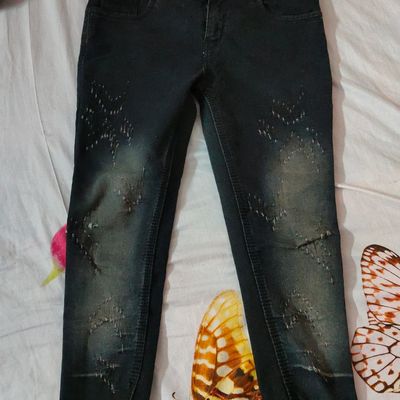 Trendy Destroyed Scratch Loose High Waist Wide Leg Jeans for Women - China Denim  Jeans and Bulk Jeans price | Made-in-China.com