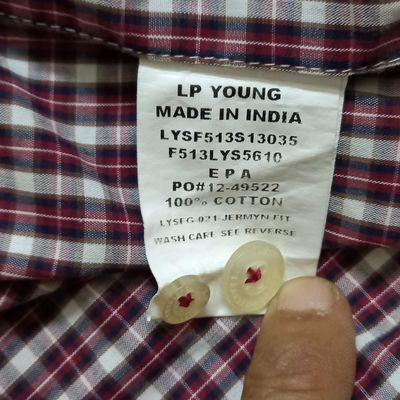 LP Louis Philippe Jermyn fit men's shirt size 39CM