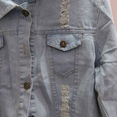 ASOS DESIGN skinny western denim jacket in gray | ASOS