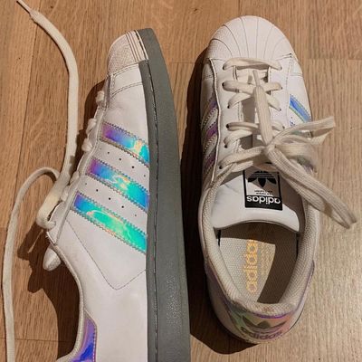 Lace-up Front Holographic Sneakers