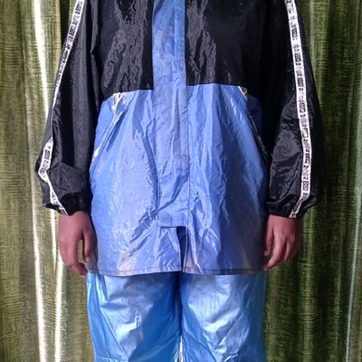 Buy Neekshaa Rain Coat for Men Waterproof Raincoat with Pant semi-Nylon Rain  Coat For Men Bike Rain Suit Rain Jacket Suit Mobile Pocket with Storage Bag  (Black Blue) Online In India At