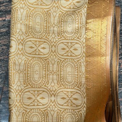 Sarees, Golden silk blend saree