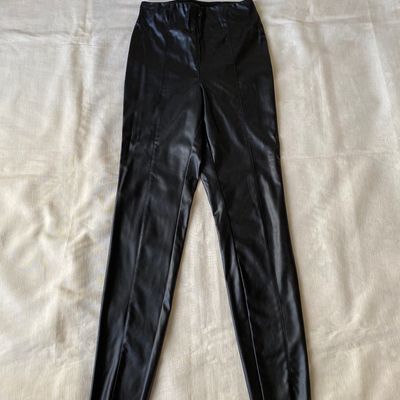 Jeans & Trousers, H&M Black Leather Pants/Leggings