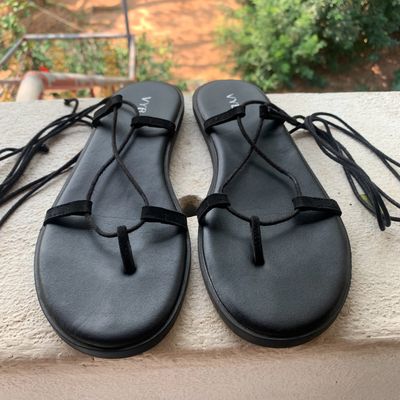 Womens Flats Ankle Strap Zipper Back Thong Flip Flops Roman Sandals Summer  Shoes | eBay