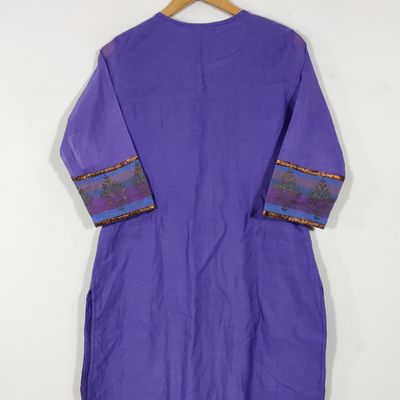 Kurtas  Rangmanch Purple Embellished Kurtasl With 3/4th Sleeves
