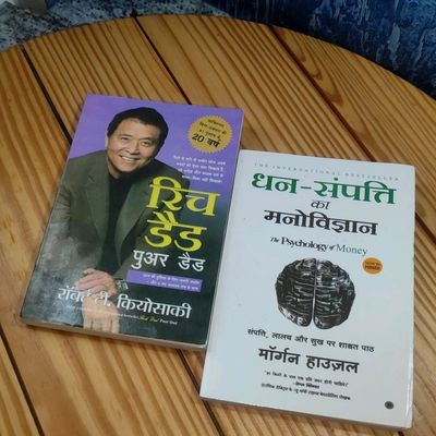Fiction Books, Rich Dad And Psychology Of Money In Hindi