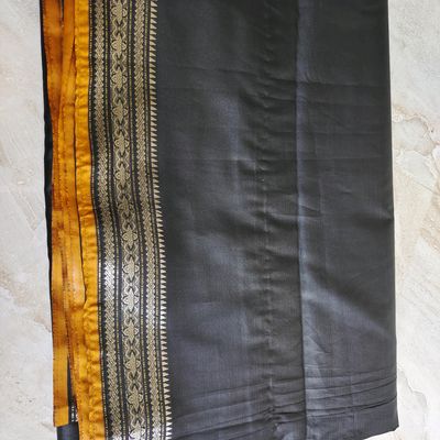 Srimai Designs - A very elegant lightweight Kanchi tissue saree with a  contrasting blue Kanchi weaving border. Unstitched Blouse piece. Saree fall  and pico done. Available Price - $85.00 For more details