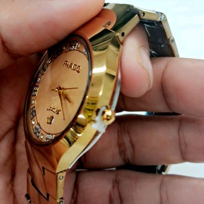 Watches Rado Analog Golden Colour Golden Dial Mens Watch Freeup