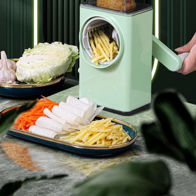 Rotary Vegetable Slicer - Round Mandoline Slicer Large Feed Port - Suction  Base