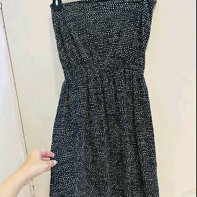 H&m black outlet polka dot dress