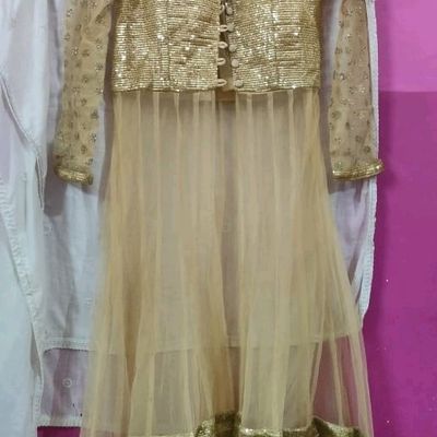 Golden Beige Deewani Mastani Dress - Zai Fashion