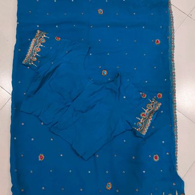 Pure Gaji Silk Gotapatii Dabka Moti Work Saree,sth,nr at Rs 16499.00 |  Subhash Chowk | Sikar| ID: 2850527058062