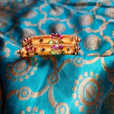 Silk thread bangle pink colour. Bracelet & Bangles