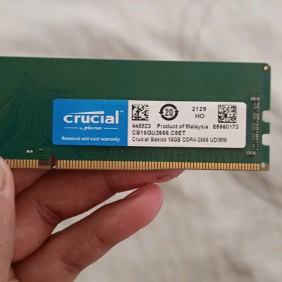 Laptop RAM Upgrade - Crucial 16GB DDR4 (2666 MHz - Made in Malaysia) 