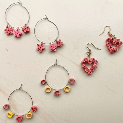 Quilling earrings sale studs