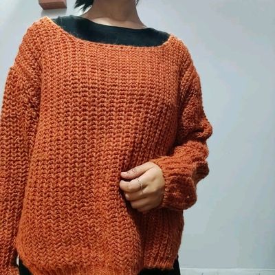 Brick color outlet sweater