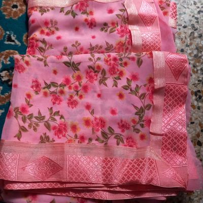 Buy Fashion New Eid Collection Indian/Pakistani Designer Ethnic Simple Look  Saree Starwaik 33 (Pink) Online at desertcartParaguay