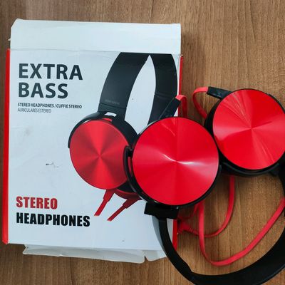 Stereo headphones extra online bass