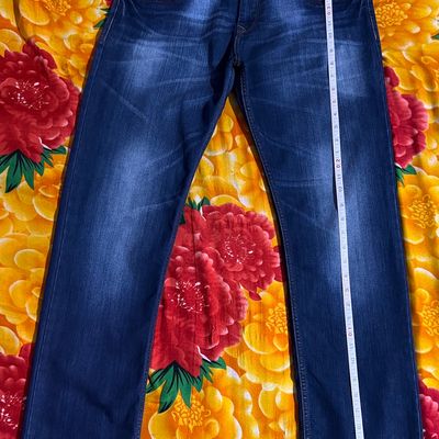 Buy Ether Women Blue Denim Solid Indigo Parallel Trousers - Trousers for  Women 1988009 | Myntra