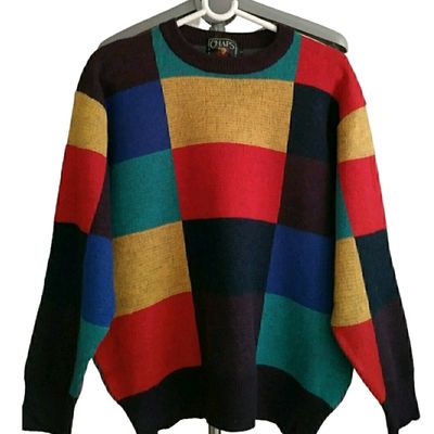 Ralph Lauren Chaps Mens Long Sleeve Crew Sweater-M-Sapph Star at   Men's Clothing store