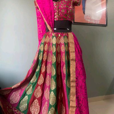 Wedding Function Wear Pink Silk Fabric Embroidered Designer Lehenga Choli