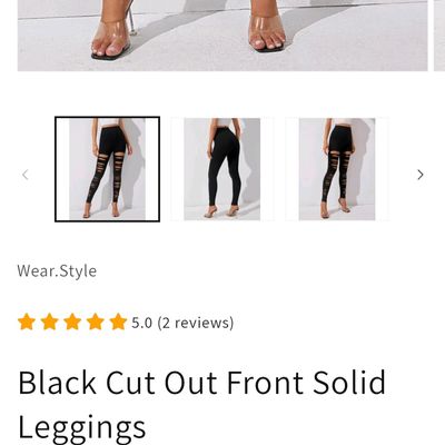 SweatyRocks Women's High Waisted Cutout Ripped Skinny Leggings