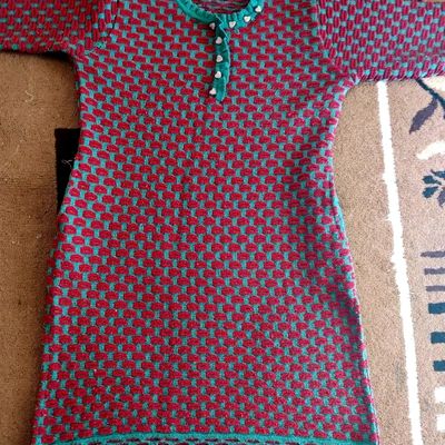PINK COLOR STYLISH WOOLEN KURTI WITH DETACHABLE JACKET FOR WOMEN -SPWK –  www.soosi.co.in