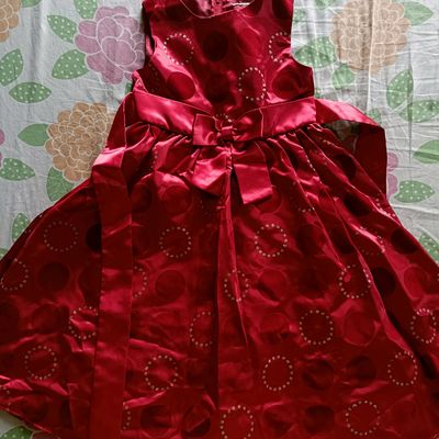 Girls Clothing | Red Satin Fairy Dress For Girls | Freeup