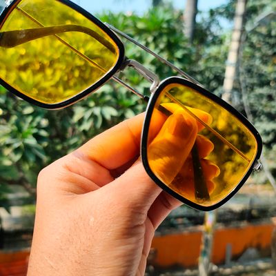 Trending Brand Yellow Lens Pilot Sunglasses For Women Retro Eyewear Shades  Luxury Man Sun Glasses Fashion