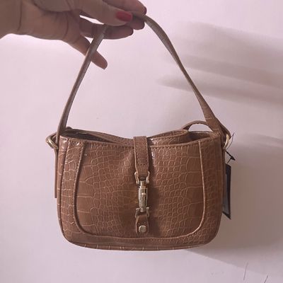 Forever 21 Purse Handbag Pink Handles Removable Shoulder Strap w/Chain Zip  Top | eBay