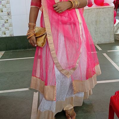 Women's Mastani Cotton Anarkali Plazzo Set - Pomcha Jaipur – Trendia