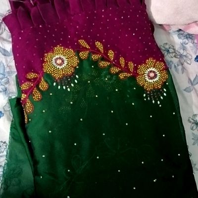 Heavy Jari Emb Work Saree with Heavy Stone Work 12 - SareesWala.com