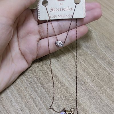 Rose gold clearance necklace accessorize