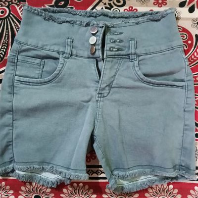 New Ladies Stretchy Denim Shorts Skinny Summer Distressed Hot Pants | eBay