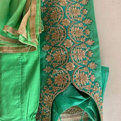 Parrot Green Yankita Kapoor Designer Pakistani Sharara Suit - Zakarto