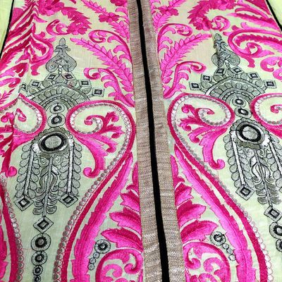 Dress Material  Light Pink Lining Fabric: Unstitched Embroidery