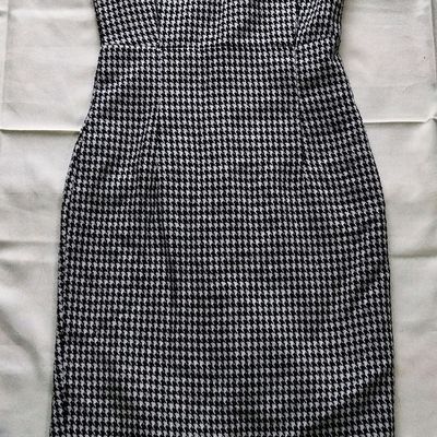 Flocked Check Print Shift Dress in Grey - Roman Originals UK | Printed  shift dress, Smart casual dress, Shift dress