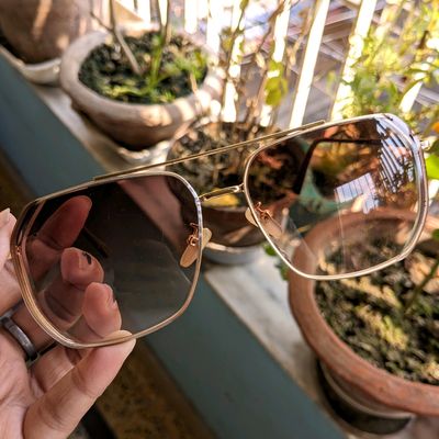 Ray-Ban Reverse | Transparent Brown Sunglasses ( 0RBR0501S | Square | Brown  Frame | Brown Lens )