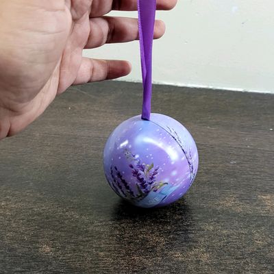 Others  Round Ball Shape Mini Purse Or Storage Box Purple Colour