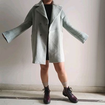 Mint green clearance wool coat