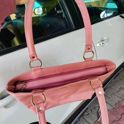 Buy ESBEDA Peach Color Solid Zip Over Tiny Handbag For Women Online