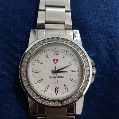 Watches Swiss Dzine Silver Wrist Watch Freeup