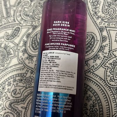 Other, Bath & Body Works - Dark kiss- Fine Fragrance Mist 