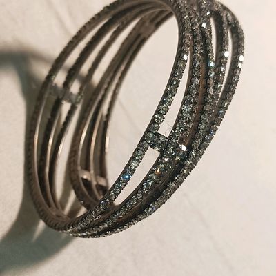 Artificial 2024 silver bangles