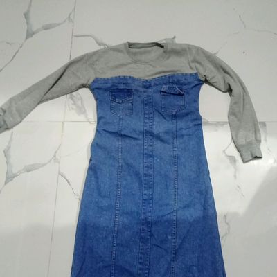 Buy Fashion99 Women Button Down Denim Dress Ladies Belted Jeans Long Top Shirt  Dress Online at desertcartINDIA