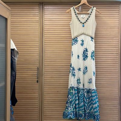 LABEL Ritu Kumar Sleeveless Size 4 Viscose A-Line Flowy Dress - Blue(s) |  eBay