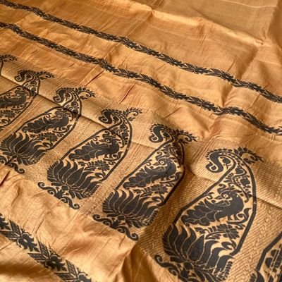 Pure crepe 120 gram thickness mysore silk saree – www.vannamayil.com