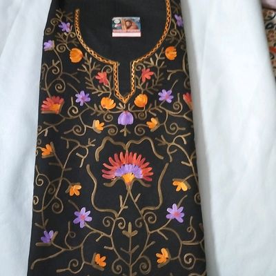 Buy Grey Slub Cotton Daily Wear Kashmiri Work Dress Material Online From  Wholesale Salwar.